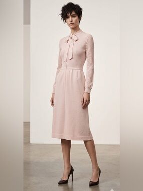 Vintage Made in Hong Kong, Ciaro sweater dress blush pink dress  SIZE X-SMALL